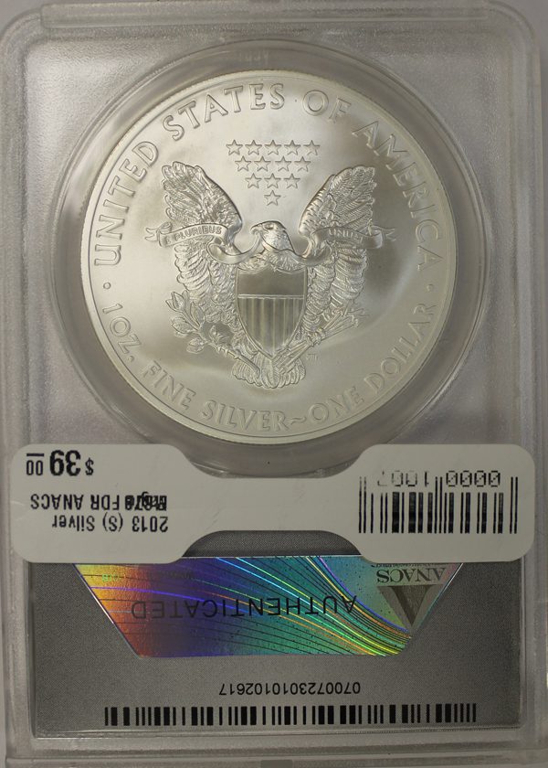 2013-S Silver Eagle FDR ANACS MS70 - Image 2