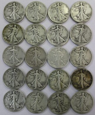 Random Date Walking Half Dollar Mostly 1940's Good To VF