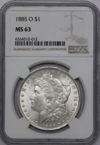 1885 O Morgan Dollar NGC MS63