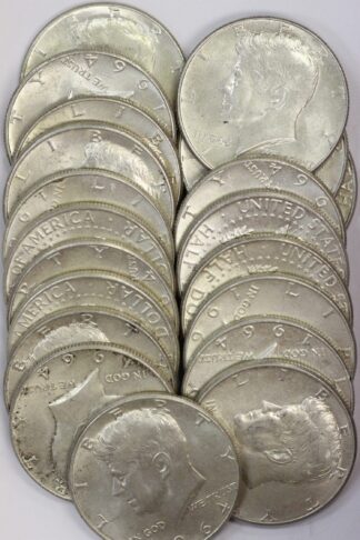 1964 Kennedy Half Dollar Roll 90% Silver