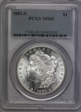 1881 S Morgan Dollar PCGS MS65