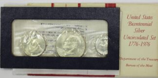 1976-S Bicentennial UNC MS 3 Coin Mint Set 40% Silver