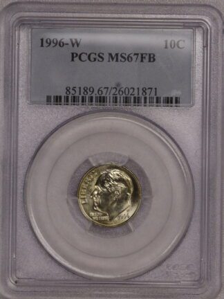 1996 W Roosevelt Dime MS67 FB PCGS (West Point)