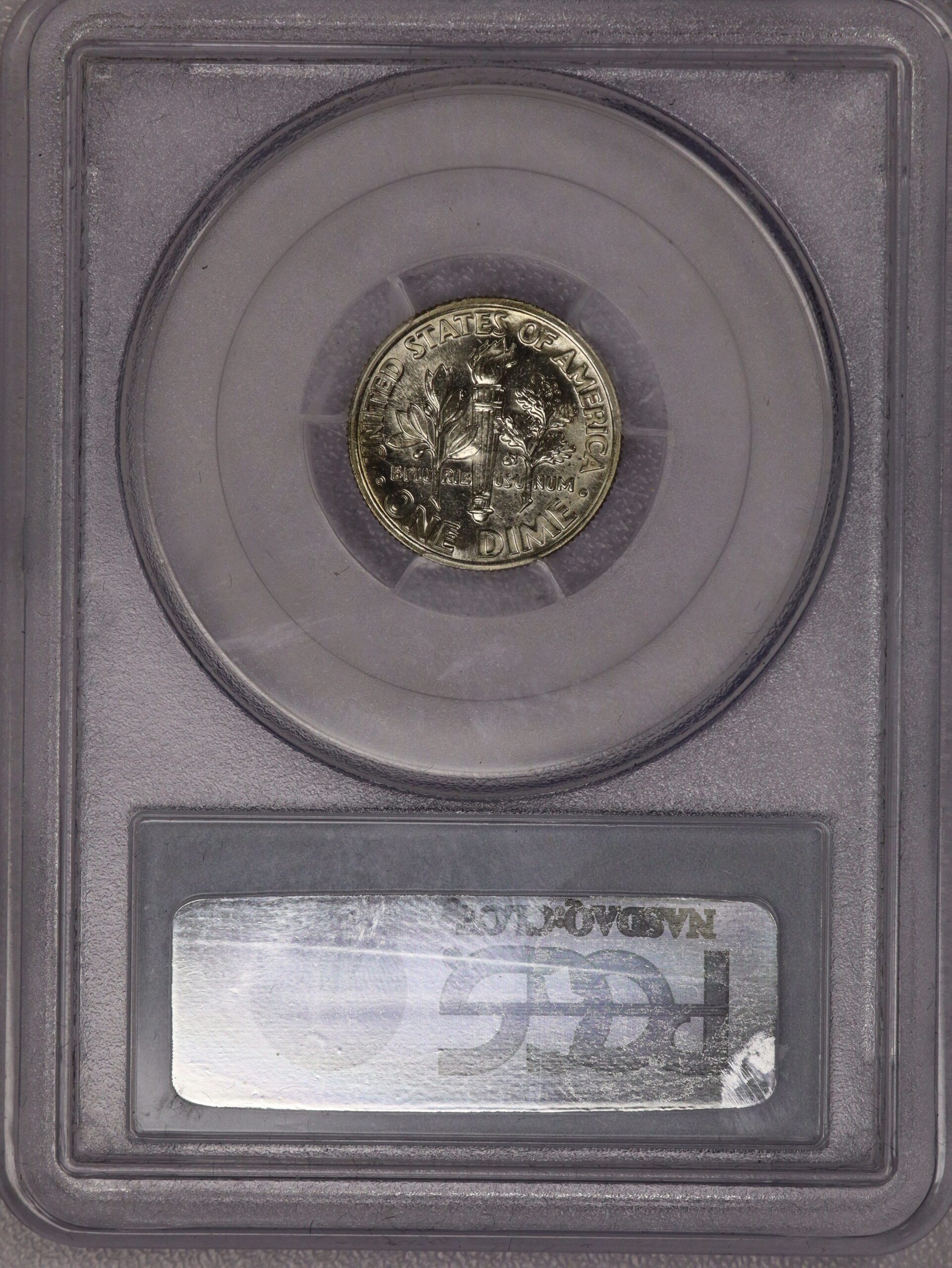 1996 W Roosevelt Dime MS67 FB PCGS (West Point) - Image 3
