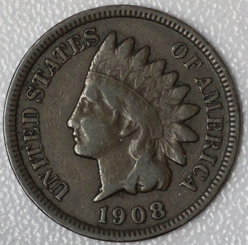1908 S Indian Head Cent Fine