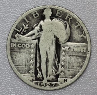 1927 S Standing Liberty Quarter VG Cleaned