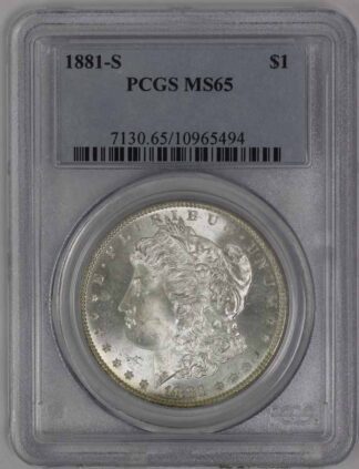 1881 S Morgan Dollar PCGS MS65