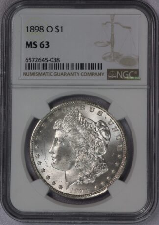 1898 O Morgan Dollar NGC MS63