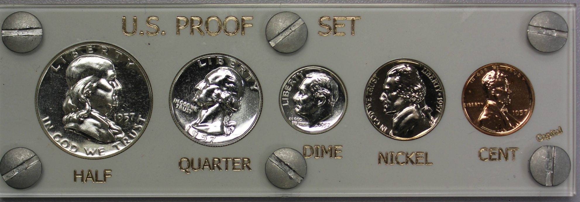1957 Silver Proof Set - White Capital Holder