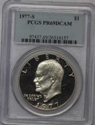 1977 S Eisenhower Dollar CLAD PCGS PR69DCAM
