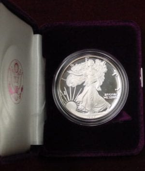 1987 S Proof Silver Eagle OGP