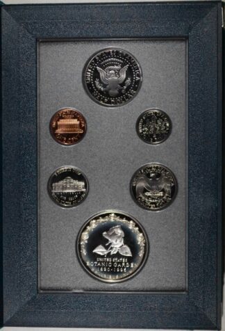 1997 P Prestige Proof Set Botanic Gardens Commemorative Silver Dollar OGP