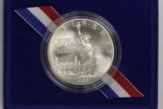 1986 Statue Of Liberty/Ellis Island Commemorative UNC Silver Dollar OGP