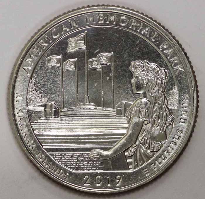 2019 W (West Point Mint) American Memorial National Park America The Beautiful Quarter