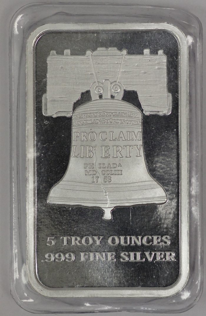 5 Oz Silver .999 Bar Random Type