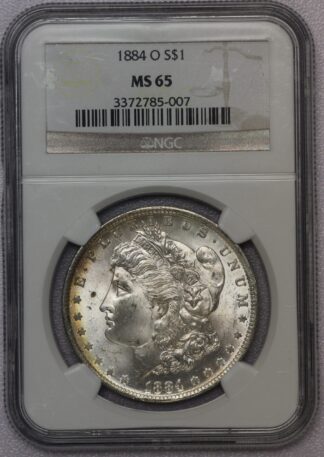 1884 O Morgan Dollar NGC MS65