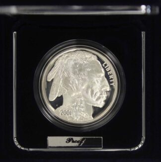 2001 Smithsonian American Buffalo Commemorative Proof Silver Dollar OGP