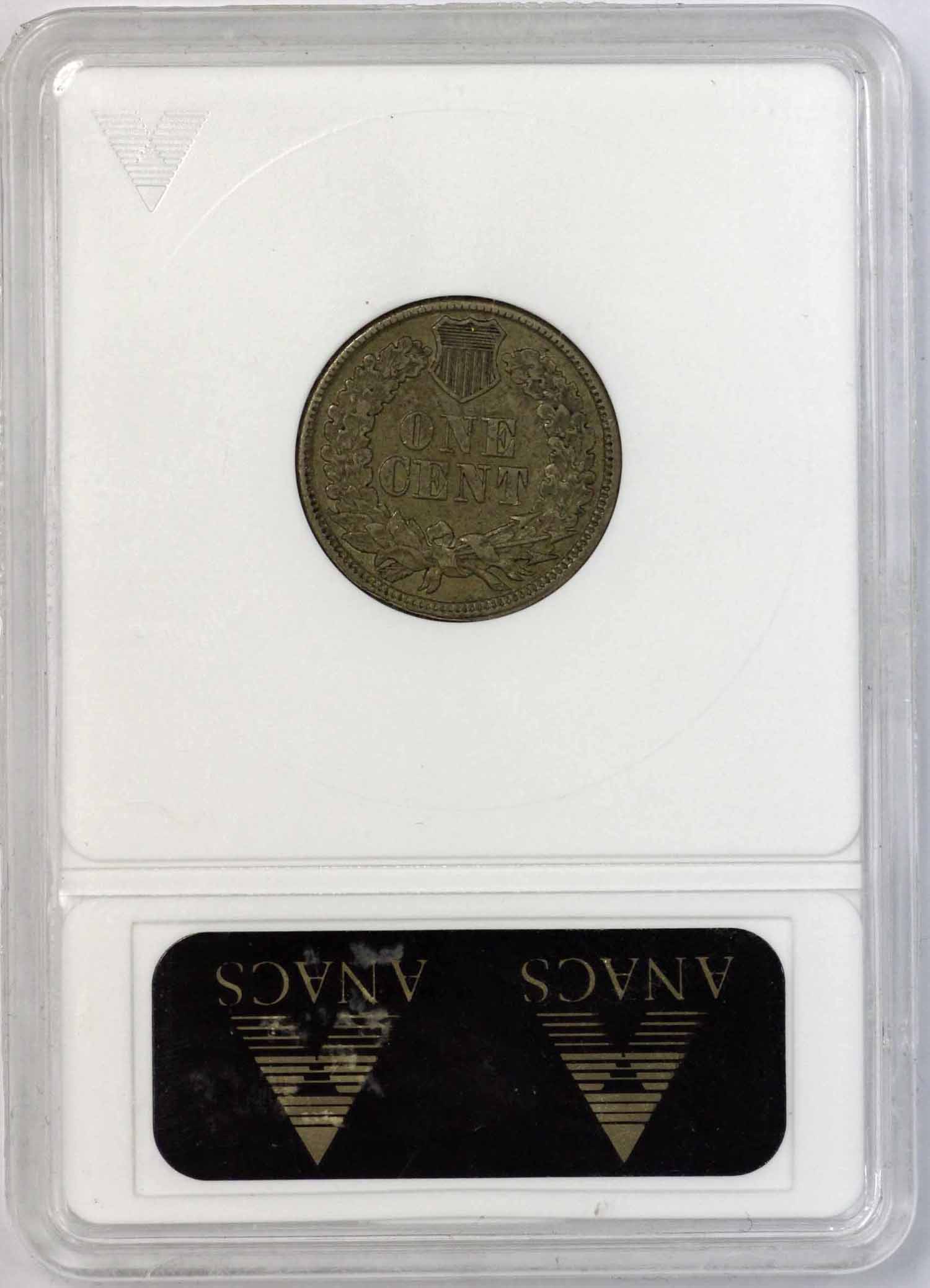 1860 CN Indian Head Cent AU50 ANACS - Image 2