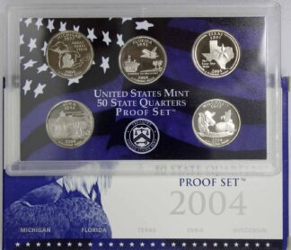 2004 S State Quarter Clad Proof Set - 5 Quarter Clad Set