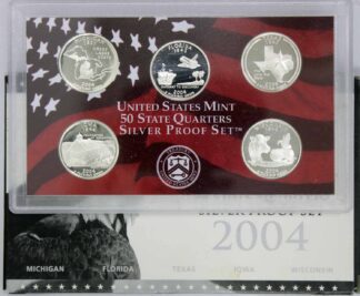 2004 S State Quarter Silver Proof Set - 5 Coin Set