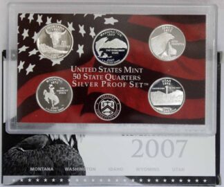 2007 S State Quarter Silver Proof Set - 5 Coin Set