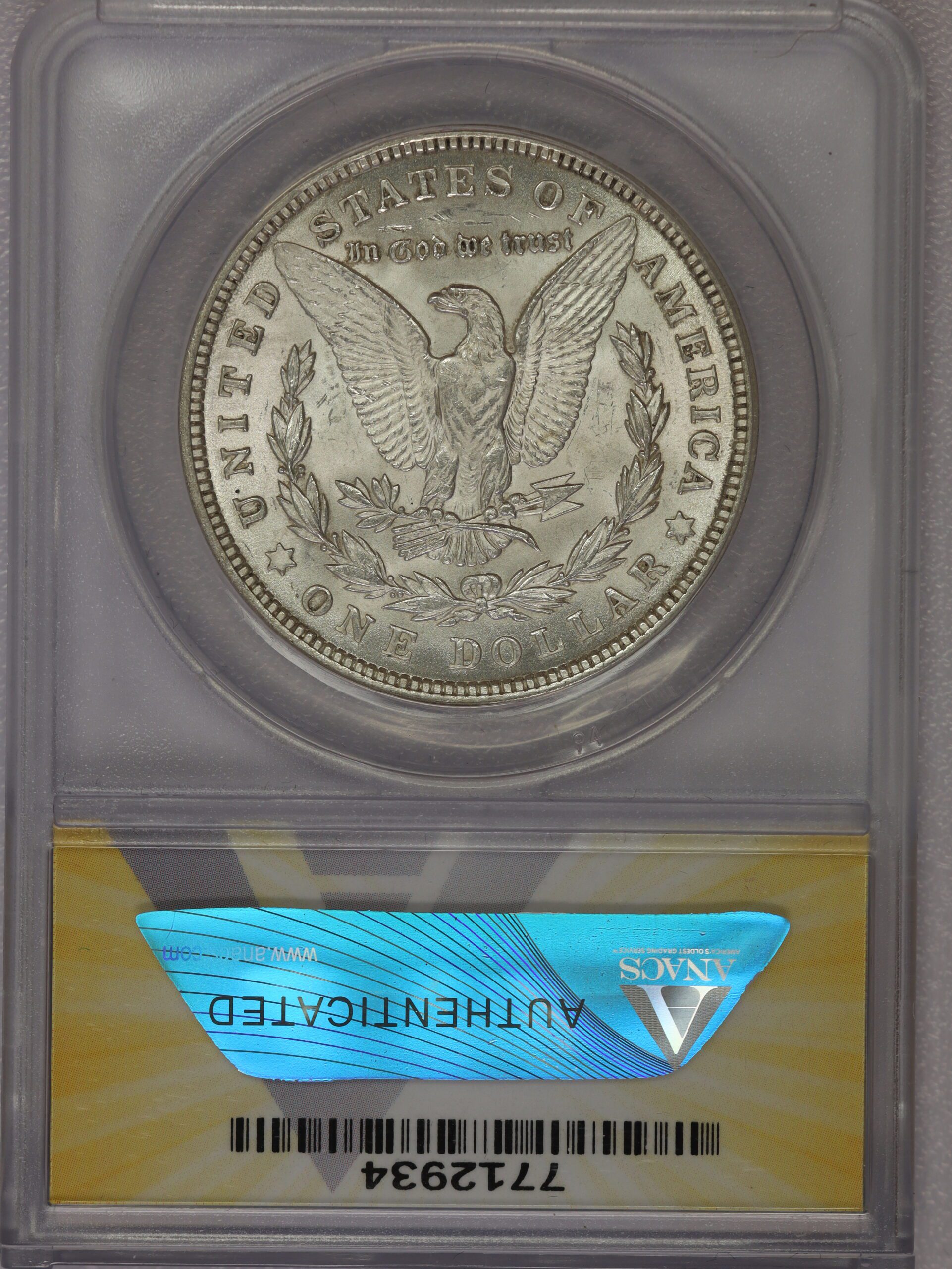 1921 Morgan Silver Dollar MS63 ANACS - Image 2