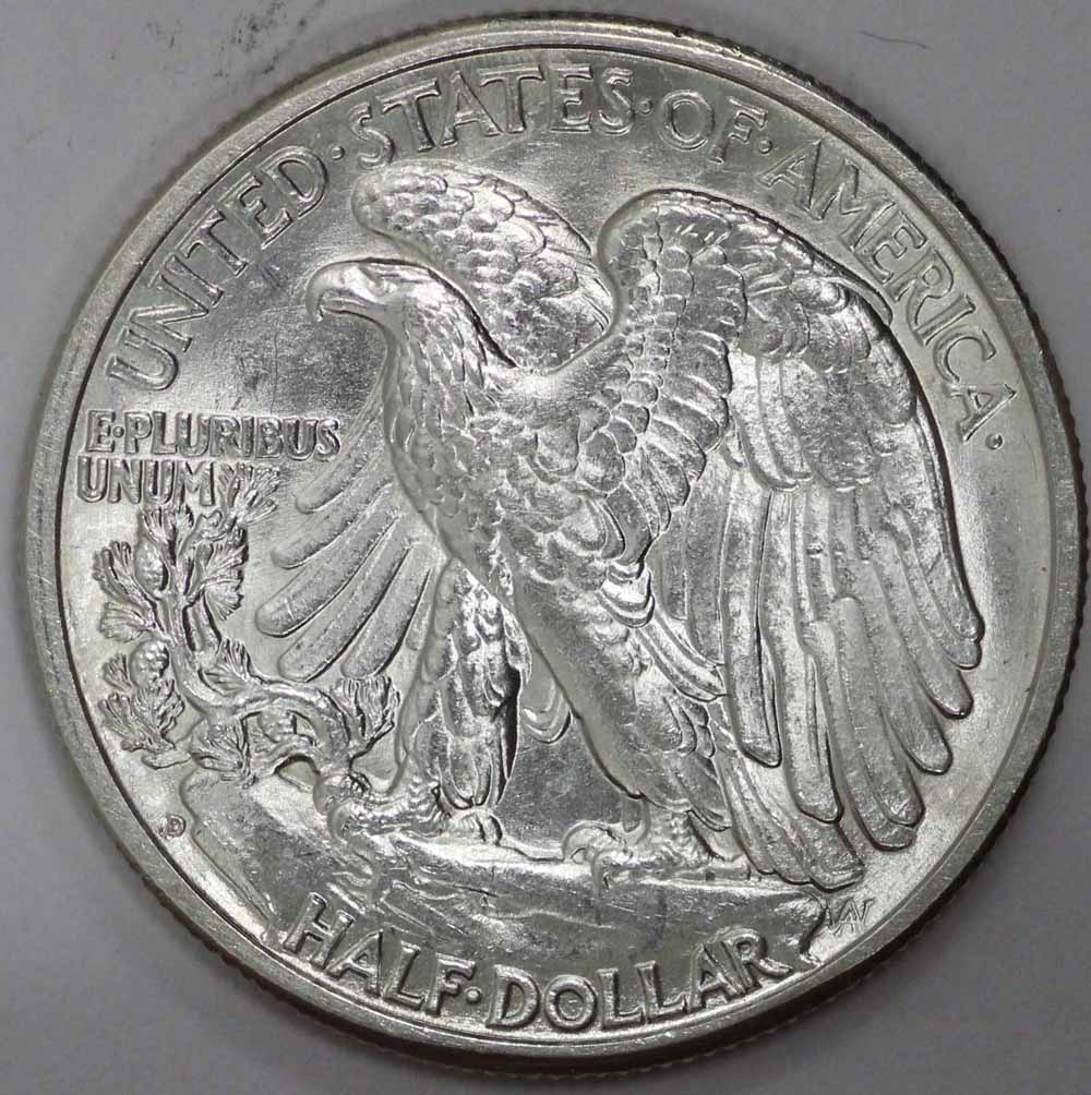 1942 D Walking Half Dollar BU - Image 2