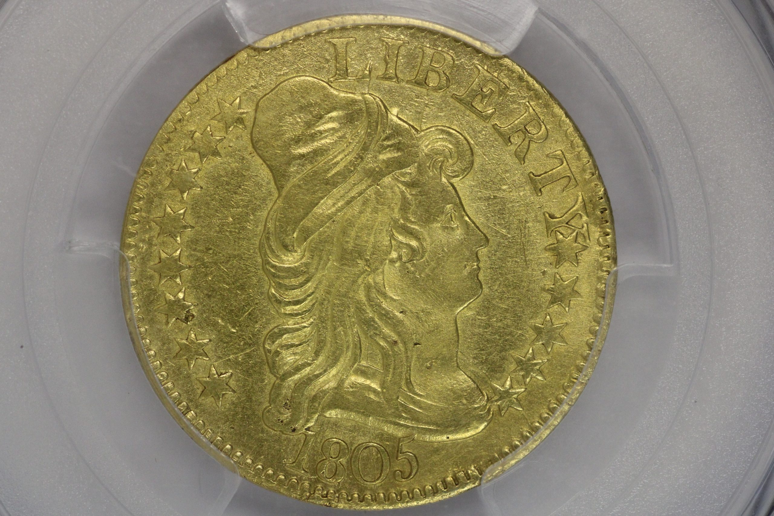 1805 $5 Gold Capped Head EF Details Repaired - Image 2