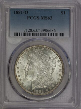 1881 O Morgan Dollar PCGS MS63