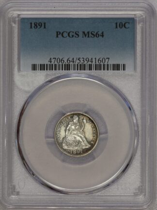 1891 Seated Dime PCGS MS64