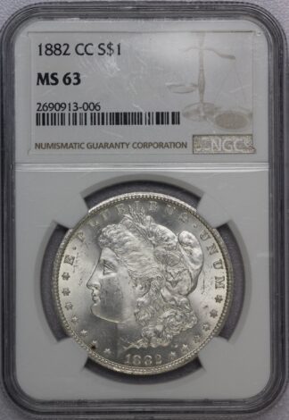 1882 CC Morgan Dollar NGC MS63