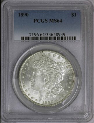 1890 Morgan Dollar MS64 PCGS