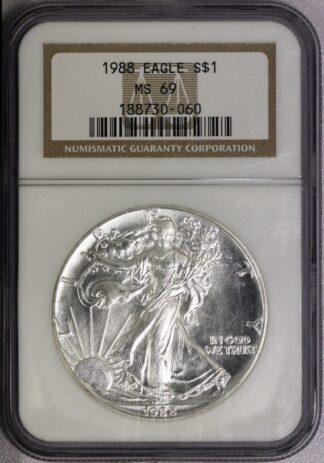 1988 Silver Eagle NGC MS69