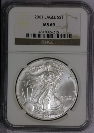 2001 Silver Eagle NGC MS69