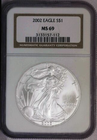 2002 Silver Eagle NGC MS69