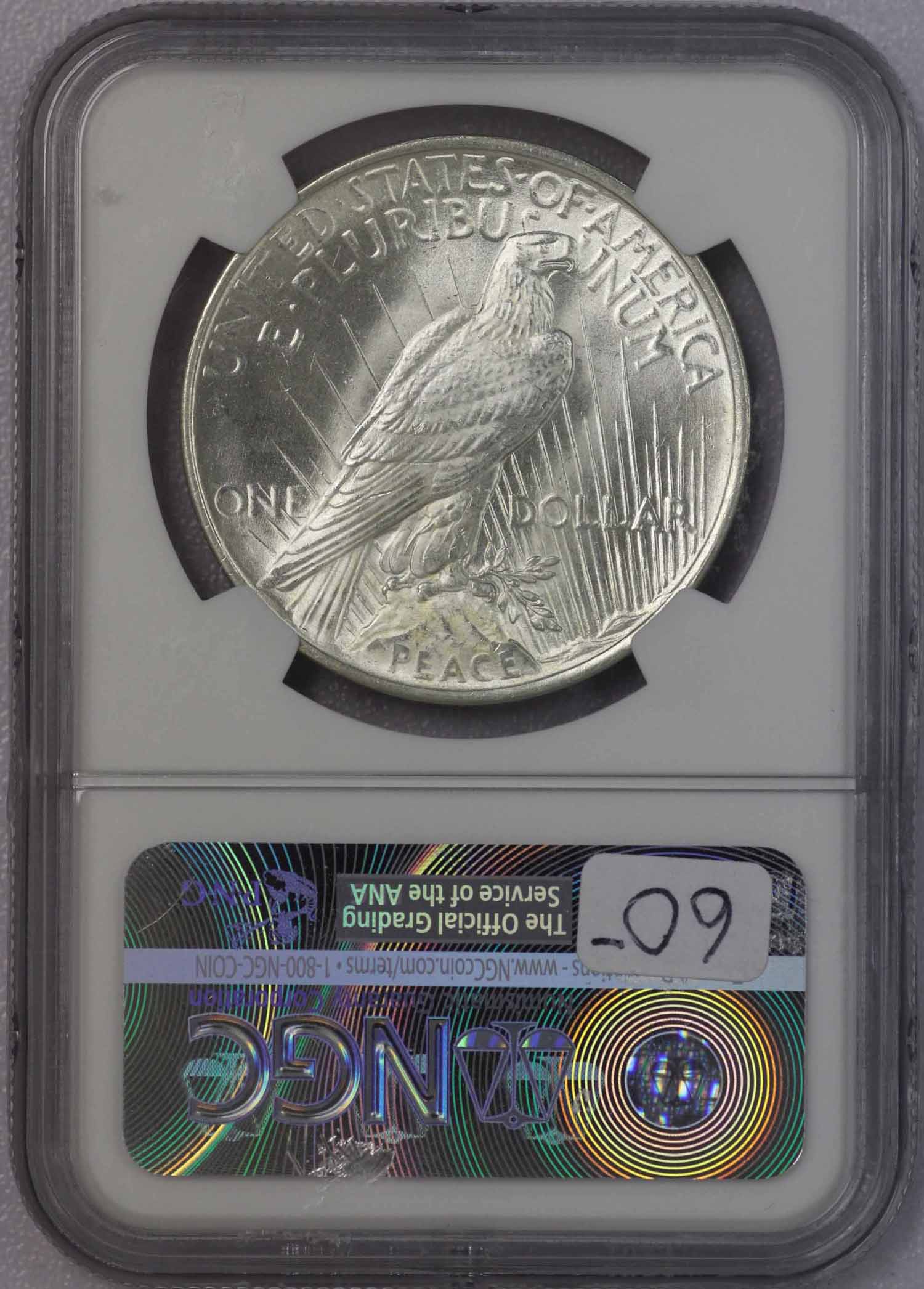 1923 Peace Dollar MS64 NGC - Image 2
