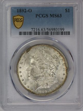 1892 O Morgan Dollar MS63 PCGS