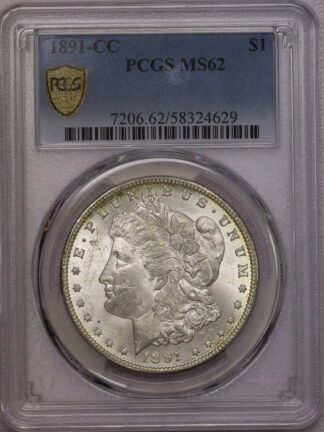 1891 CC Morgan Dollar MS62 PCGS #58324629