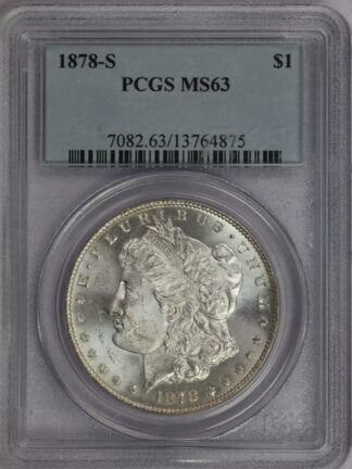 1878 S Morgan Dollar PCGS MS63