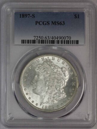 1897 S Morgan Dollar MS63 PCGS