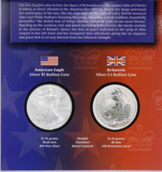 2003 Legacies of Freedom Silver Eagle/Silver Britannia 2 Coin Set OGP