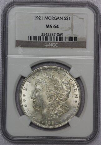 1921 Morgan Dollar NGC MS64 Cert. 3496207-054