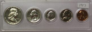 1957 Silver Proof Set In Plastic Snap Holder