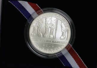 2010 W American Disabled Veterans UNC Silver Dollar Commemorative OGP