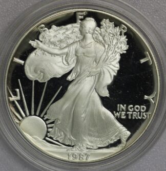 1987 Silver Eagle Proof In Box/OGP no COA