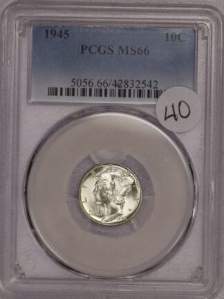 1945 Mercury Dime MS66 PCGS
