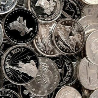 (1) Sale! Random Silver Round - One OZ .999 Fine Silver NO Sales Tax - Credit Card Price!