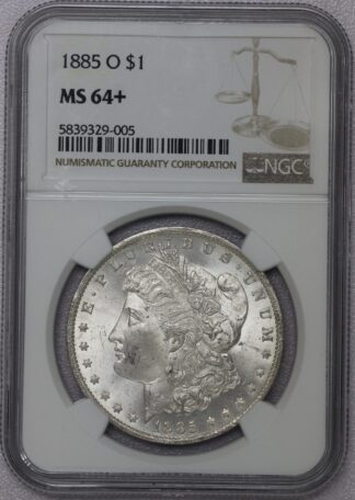 1885 O Morgan Dollar NGC MS64+