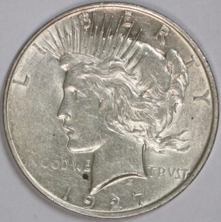 1927 Peace Dollar AU Cleaned
