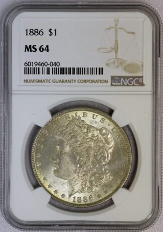 1886 Morgan Silver Dollar NGC MS64
